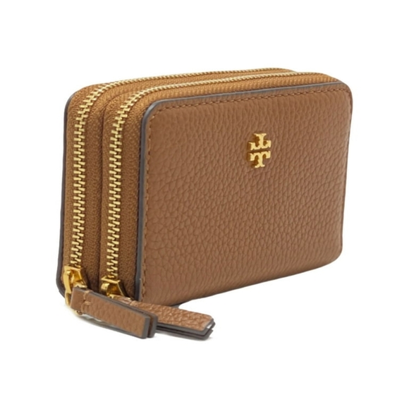 AUTHENTIC TORY BURCH TAN CARD HOLDER WALLET - Picture 1 of 8